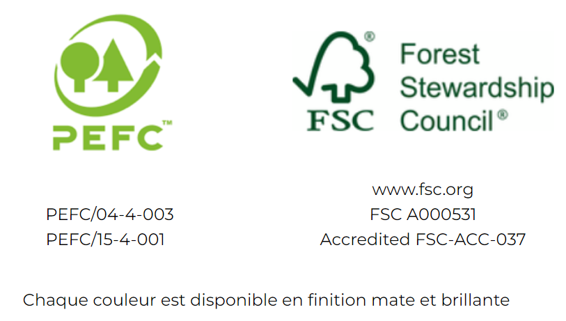 Logo PEFC et FSC de HIDRAU